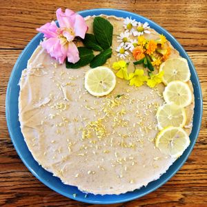 Lemon Raw-Vegan Cheese Cake at Vegan Masa in Bodrum