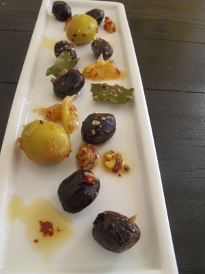Marinated Olives at Vegan Masa in Bodrum