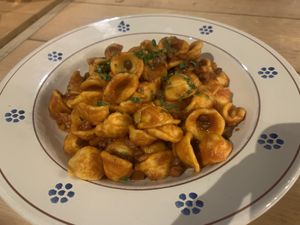 Tomato pasta…with hazelnuts?  at Alba in Newtown