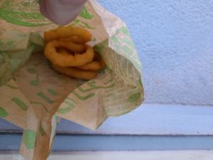 Onion rings at Végéman in Strasbourg