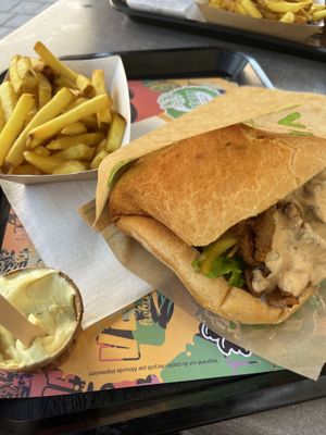 Veg Kebap & fries   at Végéman in Strasbourg