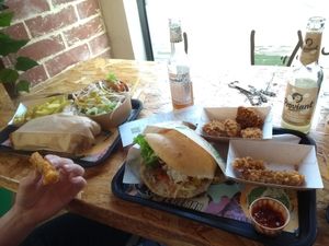 Vegan Kebab and dürüm, salat, fries, nuggets and cheezy sticks at Végéman in Strasbourg