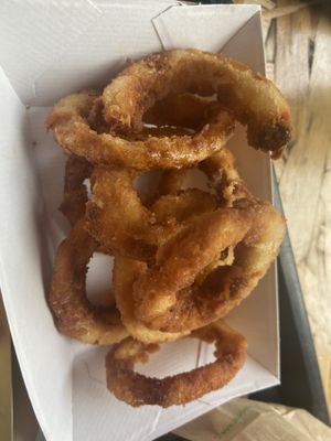 Onion rings  at Végéman in Strasbourg