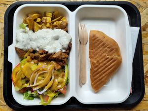 Kebab Plate at Végéman in Strasbourg