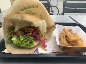 Kebab and cheezy sticks  at Végéman in Strasbourg