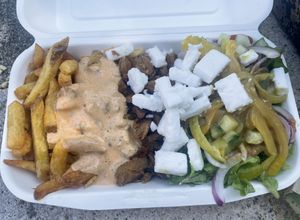 Kebab plate  at Végéman in Strasbourg