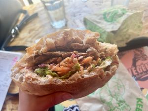 Kebab was easy to eat although it was big  at Végéman in Strasbourg