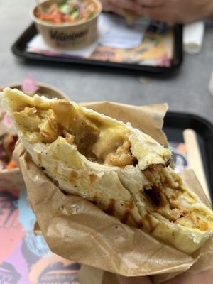 Taco XL with curry saucee  at Végéman in Strasbourg