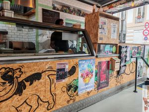 Inside bar at Végéman in Strasbourg