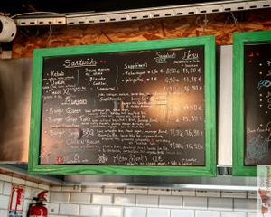 Menu at Végéman in Strasbourg