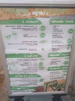 menu at Végéman in Strasbourg