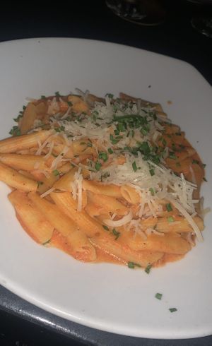 The penne alla vodka. at Faro Blanco Restaurant in Noord