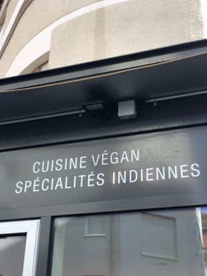 Written directly on the door  at Rani Indian in Lausanne