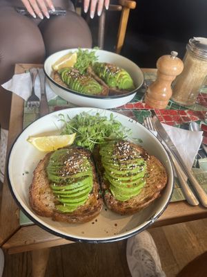 Avocado toast  at Cafe de la Presse in Brussels