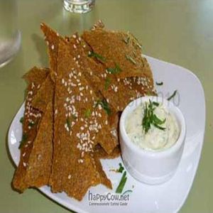 Curried Carrot Chips with Tahini Dip at Beets Cafe in Austin
