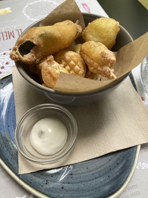 vegetable tempura at Il Melograno in Trieste
