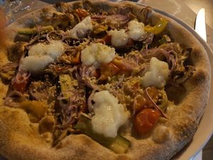 Chicca Vegana pizza at Il Melograno in Trieste