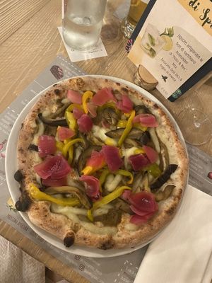 Vegan summer special pizza  at Il Melograno in Trieste