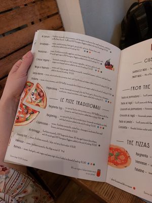 English menu at Il Melograno in Trieste