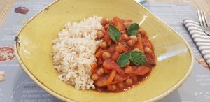 Stufato di carote e ceci. at Il Melograno in Trieste