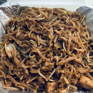 Tofu pad thai minus egg at My Thai Cafe & Sushi Bar in Bloomington