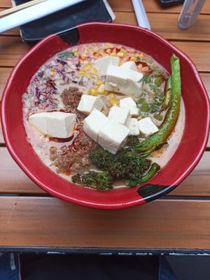 Vegan ramen at JINYA Ramen Bar in Santa Monica