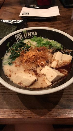 Spicy creamy vegan ramen  at JINYA Ramen Bar in Santa Monica
