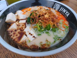 Vegan White Ramen at JINYA Ramen Bar in Santa Monica