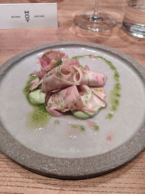 Shaved mushroom I think #Veganuary at MESA Restaurant in Paris