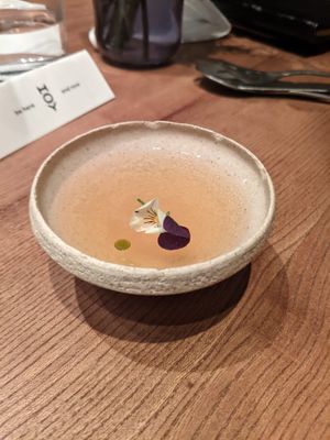 Not quite sure, kind of a palate cleanser #Veganuary at MESA Restaurant in Paris