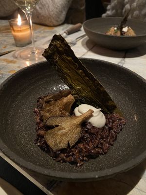 Set menu mushroom dish  at MESA Restaurant in Paris