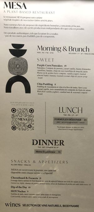   at MESA Restaurant in Paris