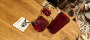 Hibiscus drinks at MESA Restaurant in Paris