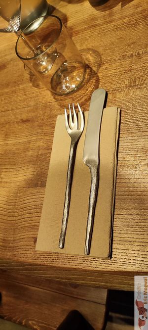 original cutlery at MESA Restaurant in Paris