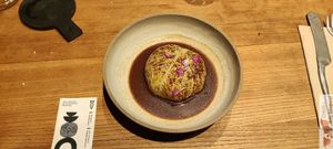 Stuffed cabbage
Stuffed cabbage with Camargue rice ragout with chestnuts, pumpkin & reduced coffee juice at MESA Restaurant in Paris