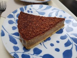 Tiramisu pie at Peacefood Cafe in Montpellier