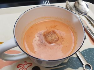 Gazpacho at Peacefood Cafe in Montpellier