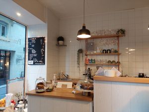 Interior at Peacefood Cafe in Montpellier