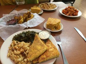 eat all the things!! at Soul Vegetarian - Highland in Atlanta
