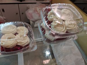 Desserts; red velvet cupcakes at Soul Vegetarian - Highland in Atlanta