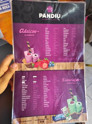 Menu at Pandiu in Oaxaca