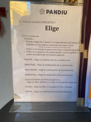 Ordering instructions at Pandiu in Oaxaca