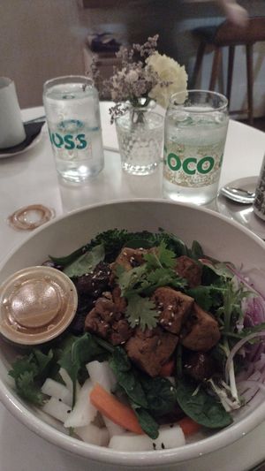 'No' pigs on the Green (tofu) at Coco and Moss in Savannah