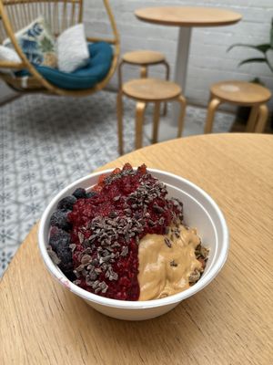 Peanut Butter and Jelly Açai bowl   at Grouse in Carnegie