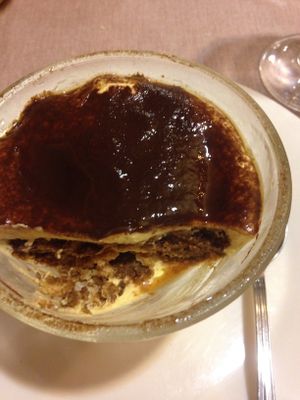 tiramisu- le meilleur!  at Landare in San Sebastian