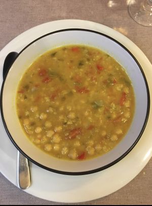 Guiso africano de garbanzos y arroz. at Landare in San Sebastian