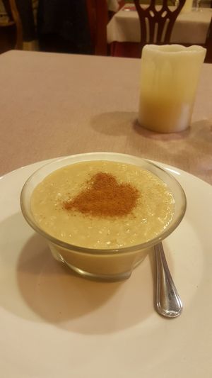 Dessert  Soya-Milchreis at Landare in San Sebastian