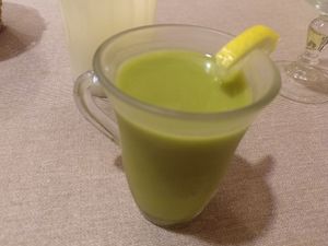 Daily menu / starter / green smoothie at Landare in San Sebastian