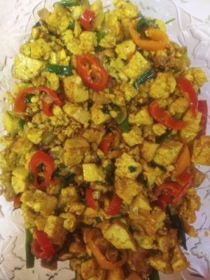 Tofu at Vege Kingdom Cafe in Newark