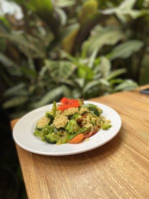 curry con chutney  at Deli Jasmin in Panajachel